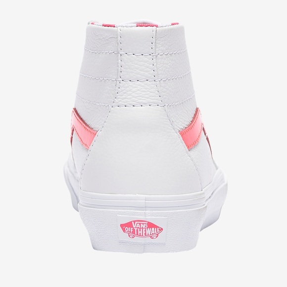 Vans SK8-Hi white with neon pink - Picture 3 of 9